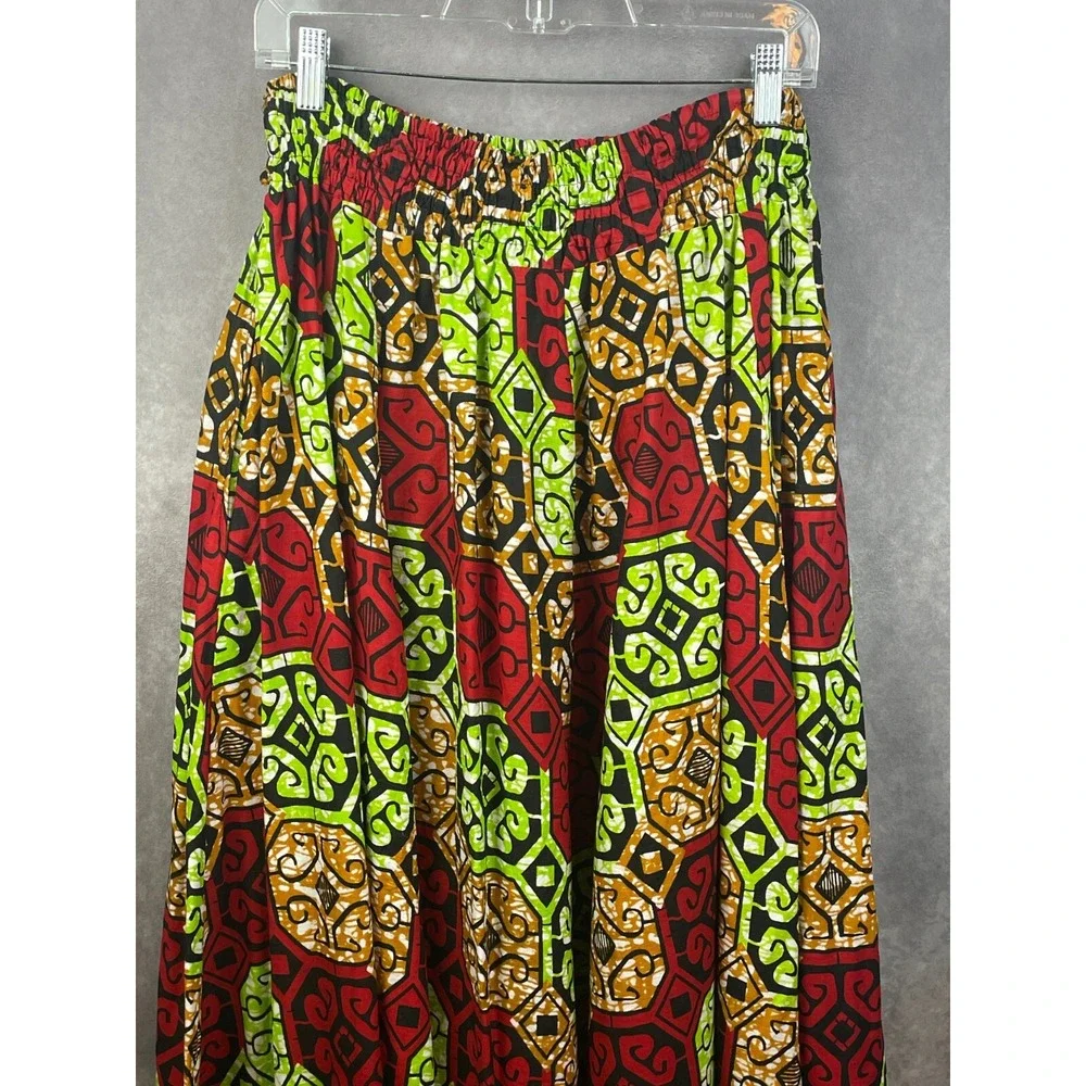 Rainbow Brand Skirt‎ Womens OS Maxi Pockets Tie Waist Full Cotton VTG Retro EUC
